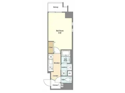 クアトロアルカ 九段(1K/4階)の間取り写真