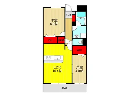 FREA PLACE(2LDK/2階)の間取り写真