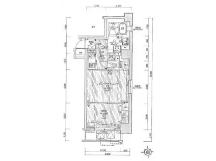 日神デュオステージ御徒町(1LDK/7階)の間取り写真