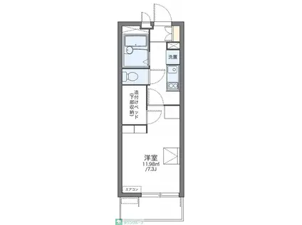 レオパレスレバンテ大生(1K/3階)の間取り写真