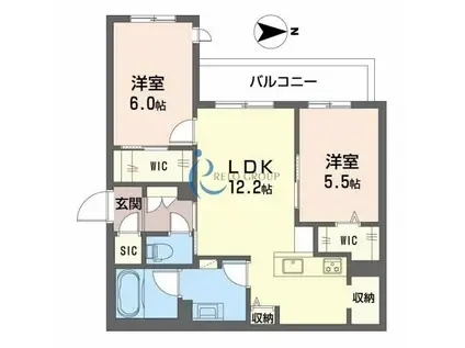 SHAMAISON RUN(2LDK/3階)の間取り写真