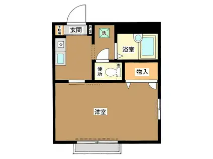 シェモアIV(1K/2階)の間取り写真