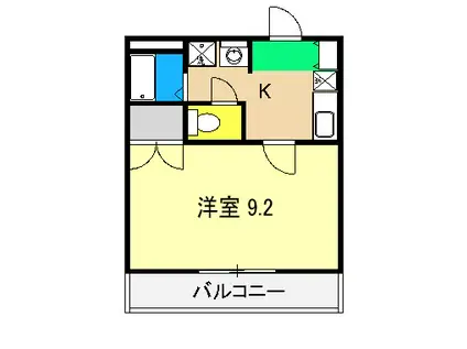 クラウドハウスII(1K/1階)の間取り写真