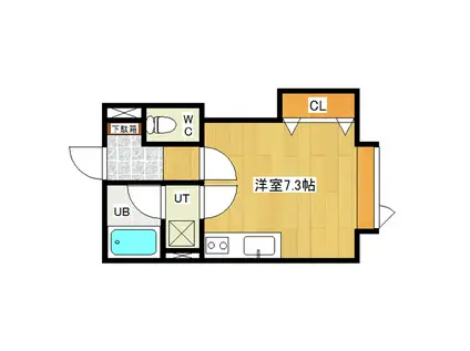 ビリオン(ワンルーム/1階)の間取り写真