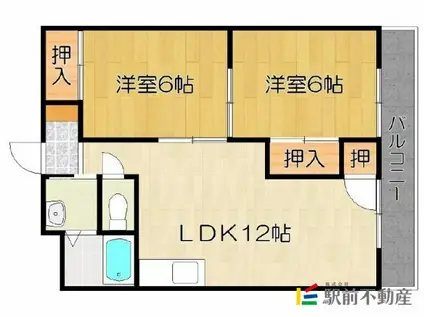 マンションセンチュリー(2LDK/6階)の間取り写真