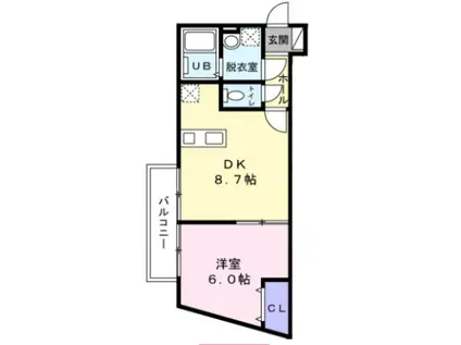 RIVEGAUCHE リヴゴーシュ(1DK/1階)の間取り写真