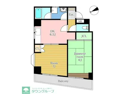 リバーサイドサイトー(2DK/3階)の間取り写真