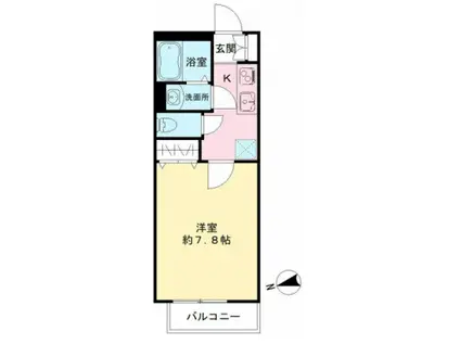 グランシャリオ広野(1K/2階)の間取り写真