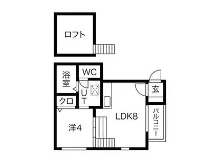 MORGAN(1LDK/1階)の間取り写真