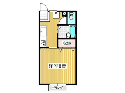 フルハウス 2(1K/2階)の間取り写真