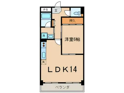 メゾンドセレサ(1LDK/1階)の間取り写真