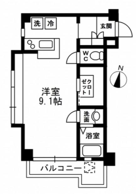 レジディア代々木II(ワンルーム/3階)の間取り写真