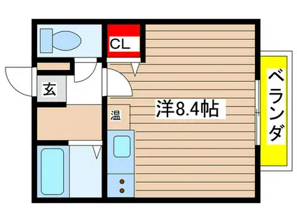 サン・FRIENDS八事(ワンルーム/1階)の間取り写真