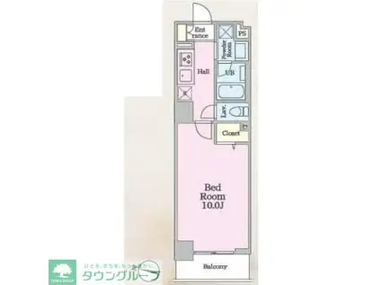 アロー東海神 37番館(1K/4階)の間取り写真