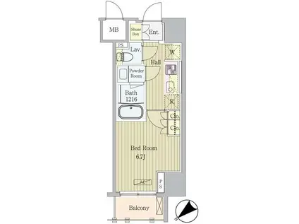セリオ落合東中野(1K/3階)の間取り写真