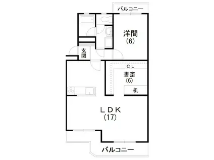 クランツハイム(1SLDK/1階)の間取り写真