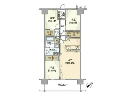 ソライエ流山おおたかの森(3LDK/8階)の間取り写真