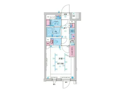 ジェノヴィア新大塚(1K/1階)の間取り写真