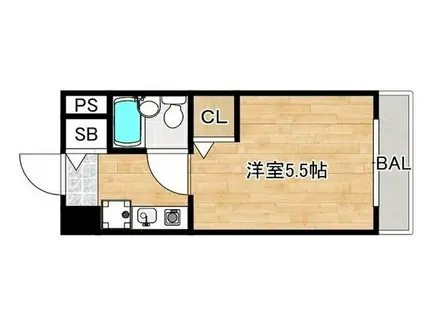 ラ・ビオラ(1K/5階)の間取り写真