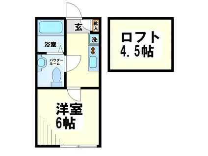 アザーレ調布(1K/1階)の間取り写真