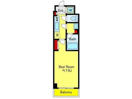 ドゥーエ向島(1K/4階)の間取り写真