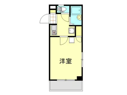 ラッキーハイツII(1K/2階)の間取り写真