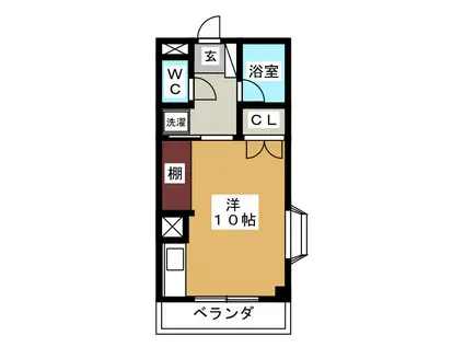 ヤナセコーポ2号館(ワンルーム/3階)の間取り写真