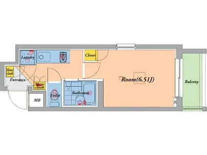 パレ・ホームズ桜台(1K/5階)の間取り写真