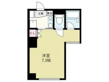 シーズンコート塩釜駅前(1K/3階)の間取り写真