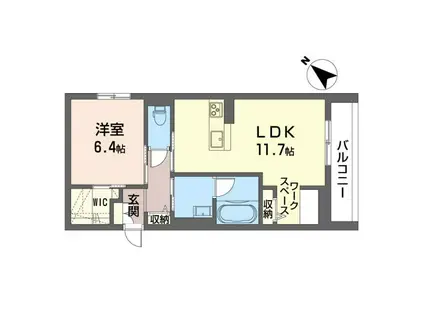 サントリナ(1LDK/2階)の間取り写真
