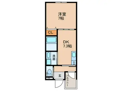 福島区玉川2丁目 工事(1DK/3階)の間取り写真