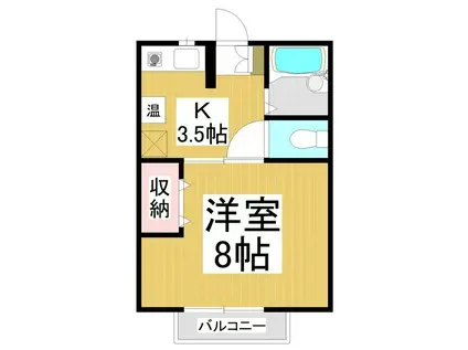 ピュアコーポコメムラA.B(1K/1階)の間取り写真