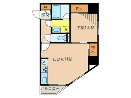 ARTERE東日本橋 アルテール東日本橋(1LDK/8階)の間取り写真