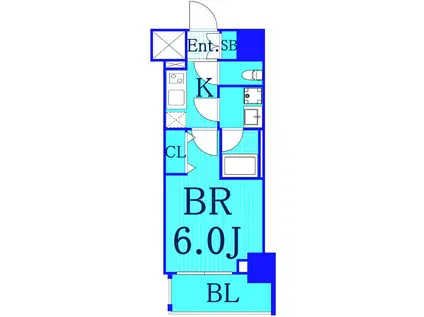 レアグランデ横濱戸部(1K/8階)の間取り写真