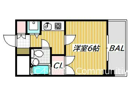 エメラルドコーポ(1K/3階)の間取り写真