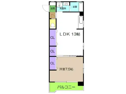 DRハウスIII(1LDK/2階)の間取り写真