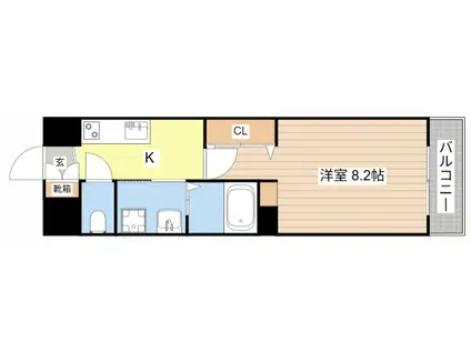 KDXレジデンス南草津(1K/10階)の間取り写真