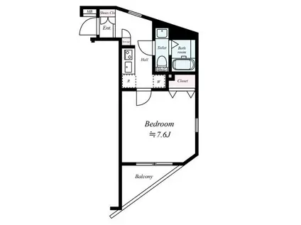 プレール・ドゥーク板橋区役所前II(1K/2階)の間取り写真