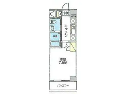 GENTILEトリヤマ(1K/12階)の間取り写真