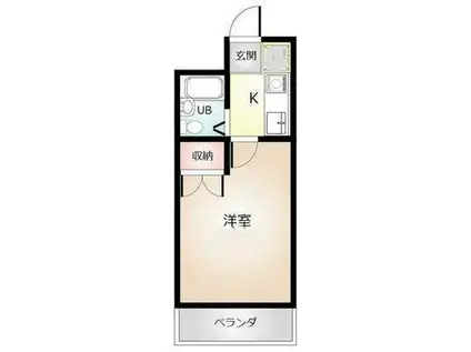 プラザドゥ・コルテ(1K/2階)の間取り写真