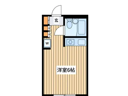 シエル川崎(ワンルーム/1階)の間取り写真