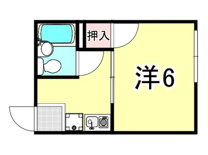 アメニティ小松(1K/2階)の間取り写真