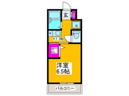 BLUME公園南(1K/2階)の間取り写真