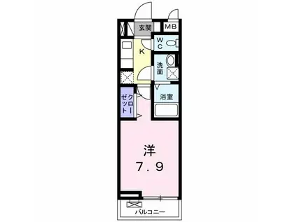 アストレア(1K/2階)の間取り写真