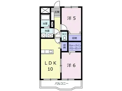 プルミエール東尾久(2LDK/2階)の間取り写真