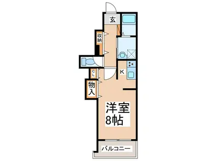 コンフォールパレス(1K/2階)の間取り写真