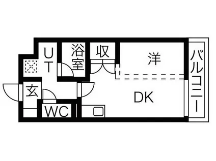 AXIA 八熊(1DK/5階)の間取り写真