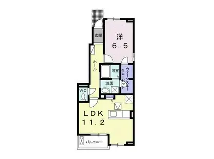 フォンテーヌ(1LDK/1階)の間取り写真