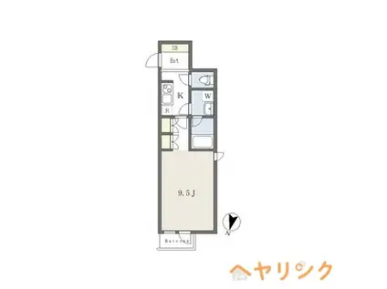 COZY大曽根(1K/3階)の間取り写真