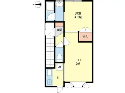 メモワールメゾン(1LDK/1階)の間取り写真